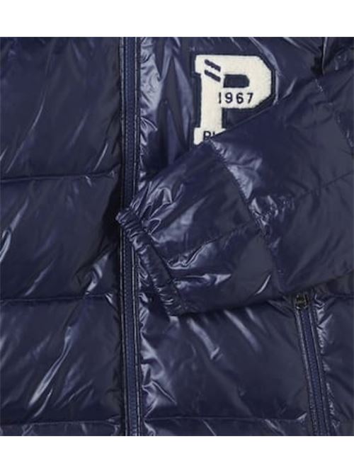 Giaccone da bambino in piuma d'oca, capuccio staccabile, logo applicato,  colore refined navy. POLO RALPH LAUREN | 322978458001